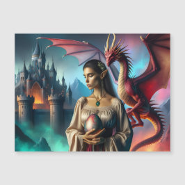 Elf som håller ett dragägg