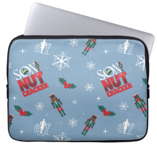 Elf "Son till Nutcracker" Winter Mönster Laptop Fodral