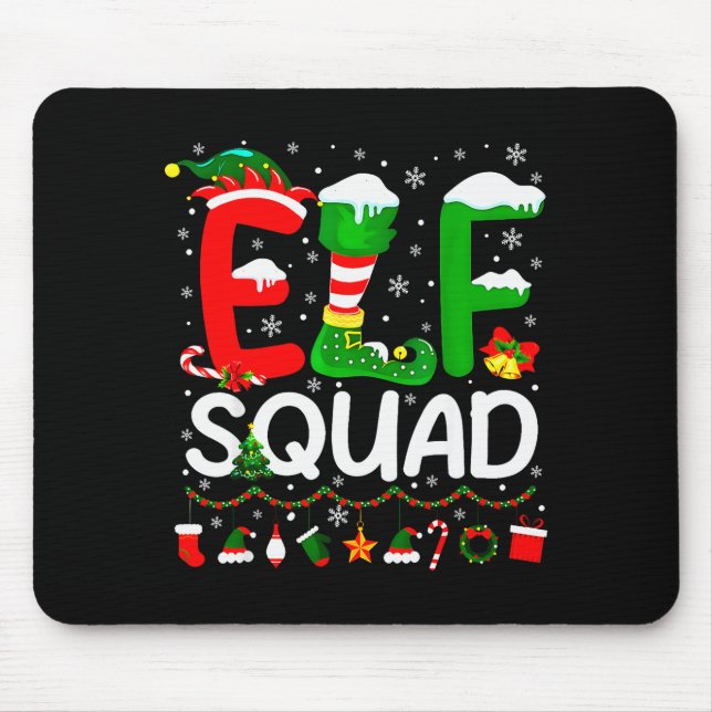Elf Squad Christmas Family Matching Xmas Elf Pajam Musmatta (Framsidan)