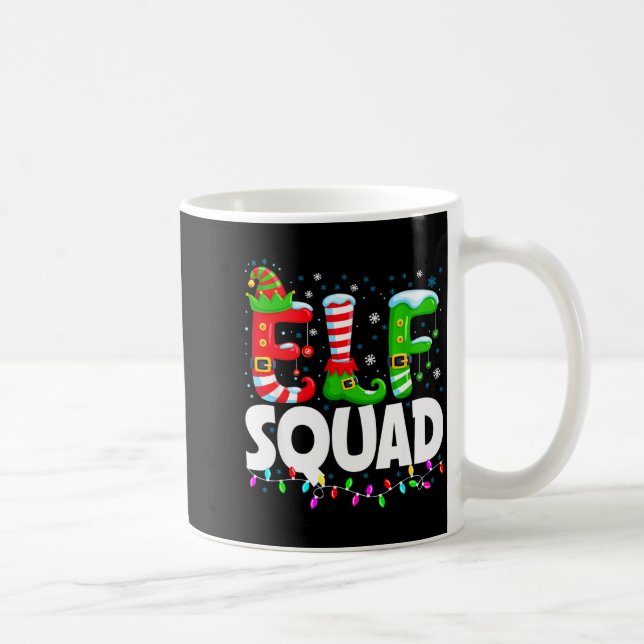 Elf Squad Christmas Family Matching Xmas Pajamas  Kaffemugg (Höger)