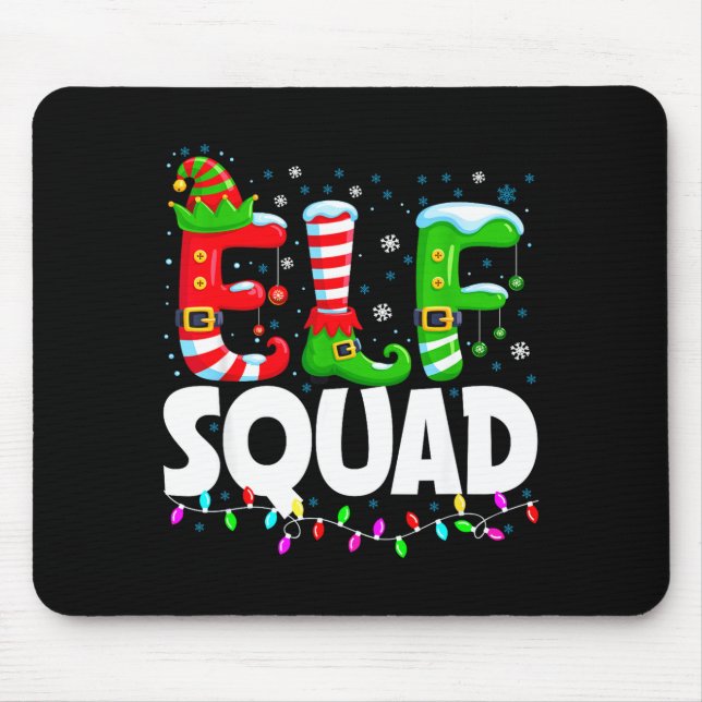 Elf Squad Christmas Family Matching Xmas Pajamas  Musmatta (Framsidan)