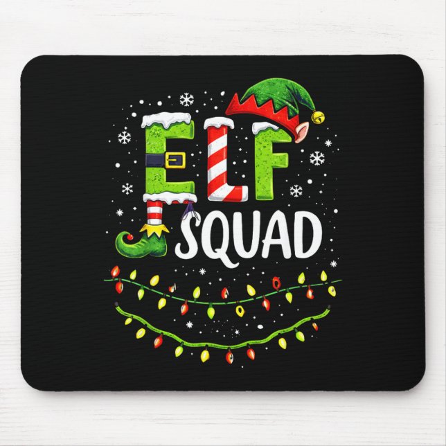 Elf Squad Christmas Lights Matching Holiday Crew  Musmatta (Framsidan)