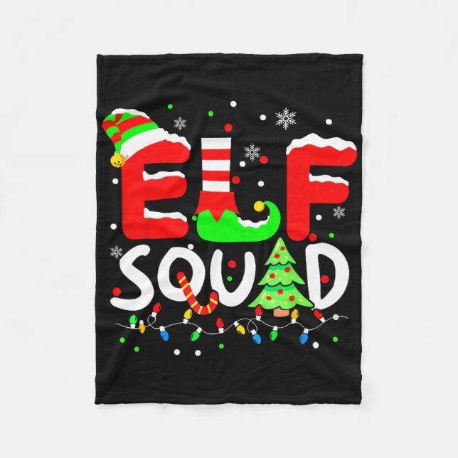Elf Squad Christmas Matching Family Toddler Boy Gi Fleecefilt (Framsidan)