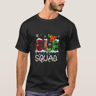 Elf Squad Colorful Lights Elf Costume Xmas Friends T Shirt