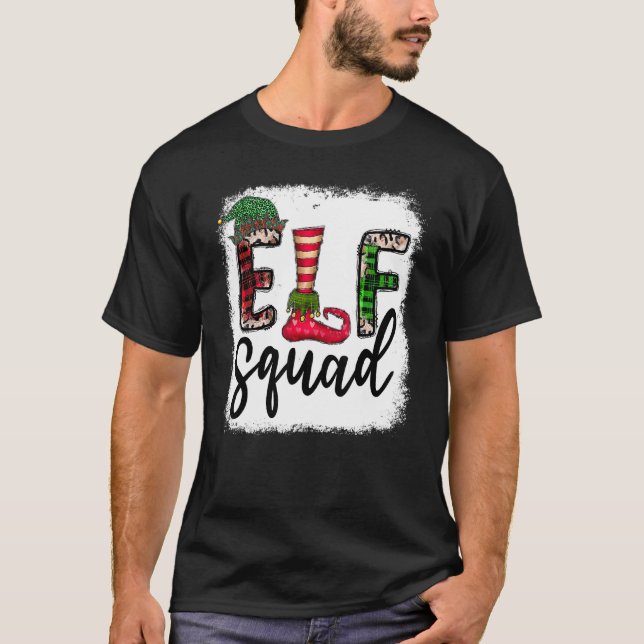 Elf Squad Elf Feet God jul Leopard Play B T Shirt (Framsida)