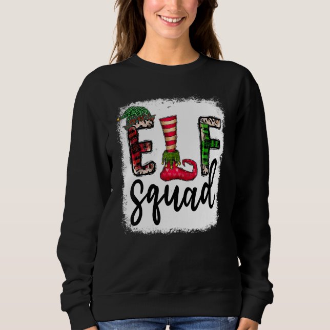 Elf Squad Elf Feet God jul Leopard Play B T Shirt (Framsida)