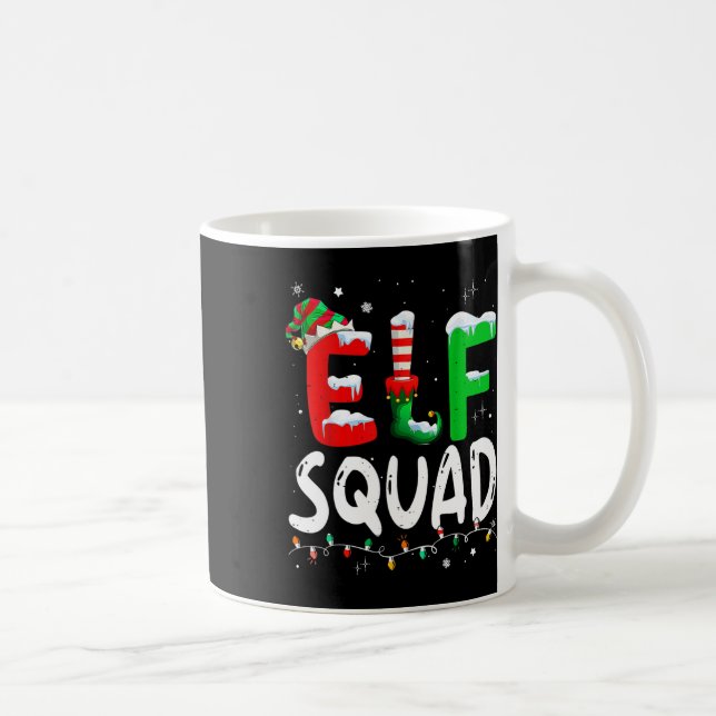 Elf Squad-familjens julmatchning Pajamas Funny Kaffemugg (Höger)