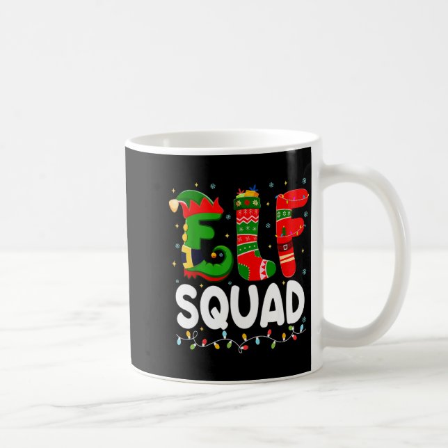 Elf Squad Family Christmas Matching Pajamas Xmas T Kaffemugg (Höger)