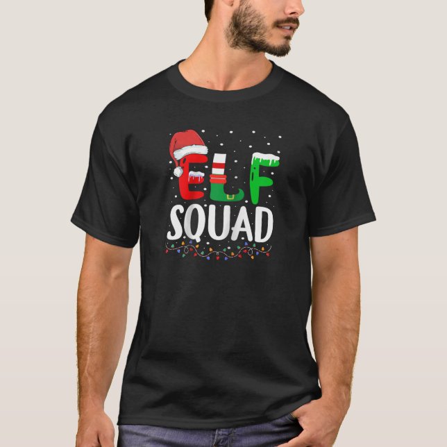 Elf Squad Family Matching Group Funny Christmas El T Shirt (Framsida)