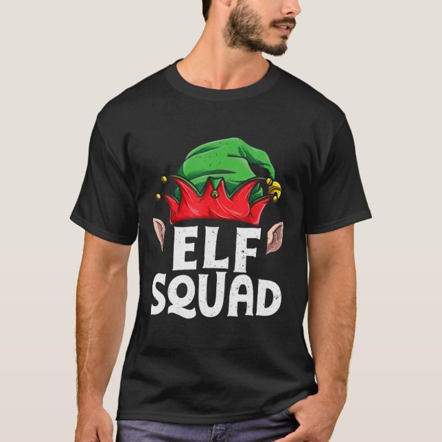 Elf Squad Funny Elf-familjens julmatchning Paja T Shirt (Framsida)