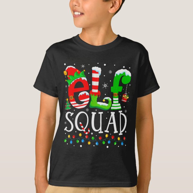 Elf Squad Funny Elf Family Christmas Matching Paja T Shirt (Framsida)