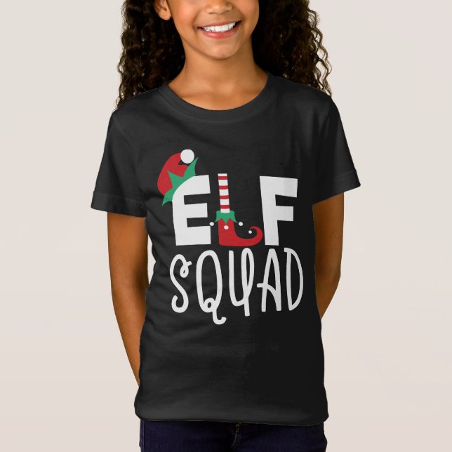 Elf Squad Funny Family Gathering juldräkt T Shirt (Framsida)