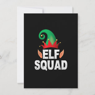 Elf Squad Funny Family julmatchning Pajamas Inbjudningar