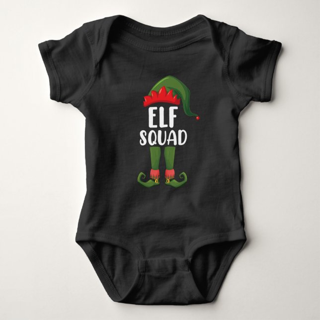 Elf Squad Funny Family Matchande jul T Shirt (Framsida)
