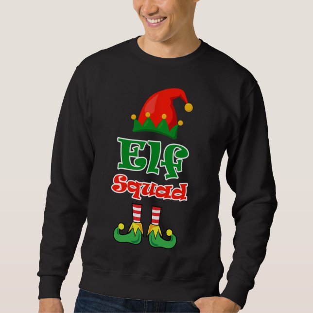 Elf Squad-jul Lång Ärmad Tröja (Framsida)
