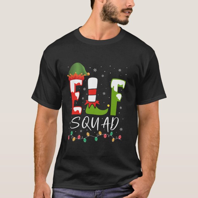 Elf Squad jul Pajamas Cousin Crew Reunion 20 T Shirt (Framsida)