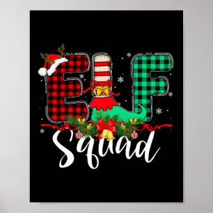 Elf Squad julfamilj Group Matching Santa Xm Poster