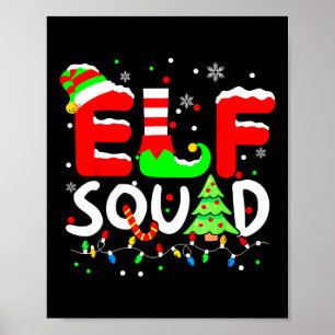 Elf Squad julmatchning Familj Småbarn Boy Gi Poster