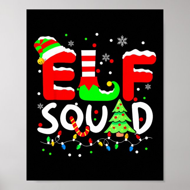 Elf Squad julmatchning Familj Småbarn Boy Gi Poster (Framsidan)