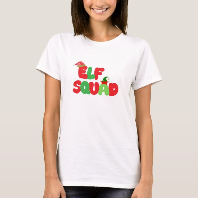 Elf Squad julshirt T Shirt (Framsida)