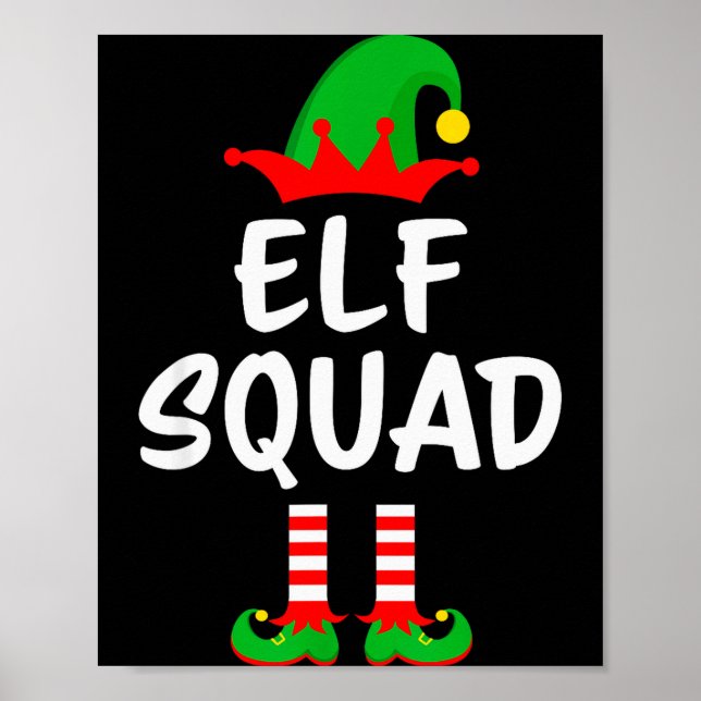 Elf Squad Matching Family Christmas  Poster (Framsidan)