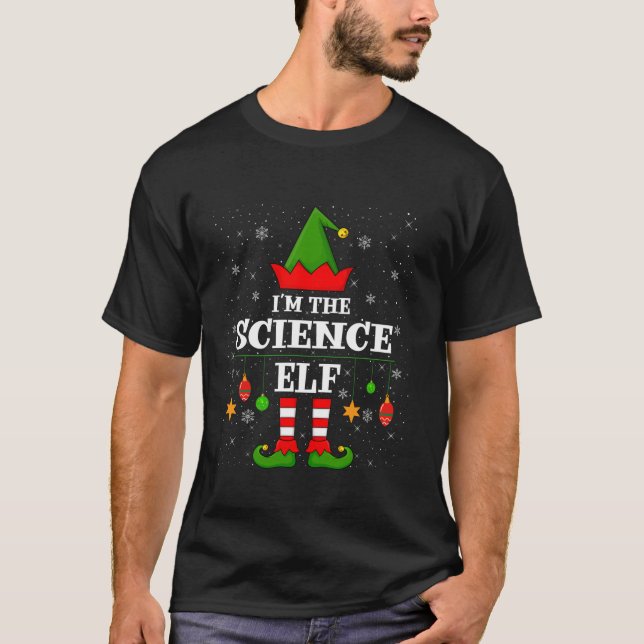 Elf Squad Matching Family I är Science Elf Chri T Shirt (Framsida)