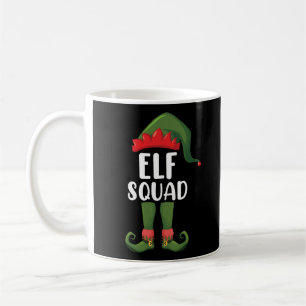 Elf Squad Rolig Familj Matchande Jul Kaffemugg