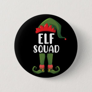 Elf Squad Rolig Familj Matchande Jul Knapp