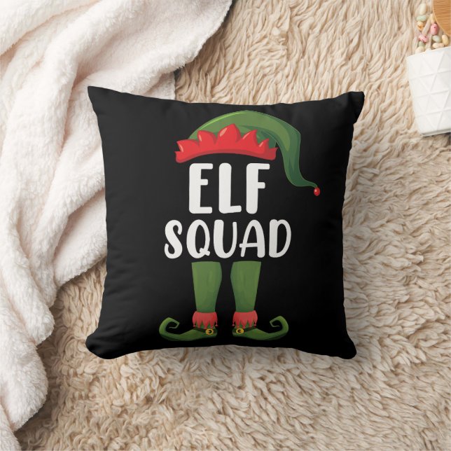 Elf Squad Rolig Familj Matchande Jul  Kudde (Filt)