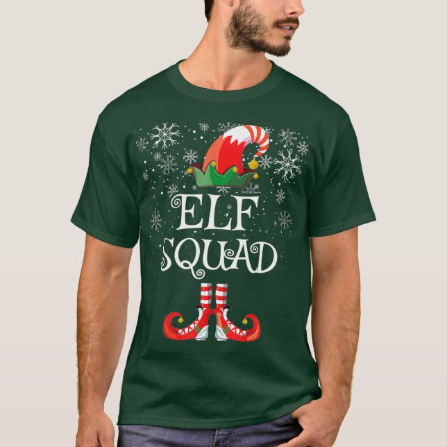 Elf Squad Shirt Gift Funny Family Matching T (Framsida)