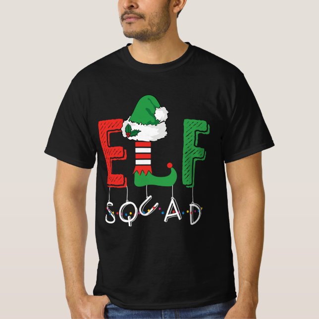 Elf Square jul T Shirt (Framsida)
