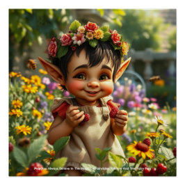 Elf Strawberry Poster Perfect Poster