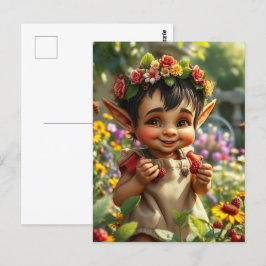 Elf Strawberry Vykort