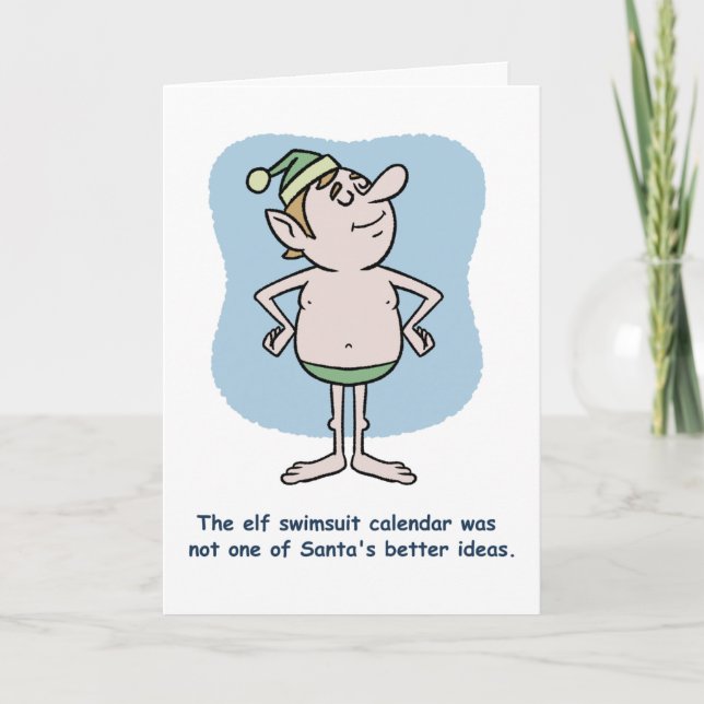 Elf Swimdress Calendar Tack Kort (Framsida)