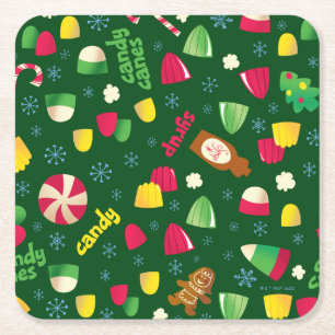 Elf the Movie Candy Mönster Underlägg Papper Kvadrat