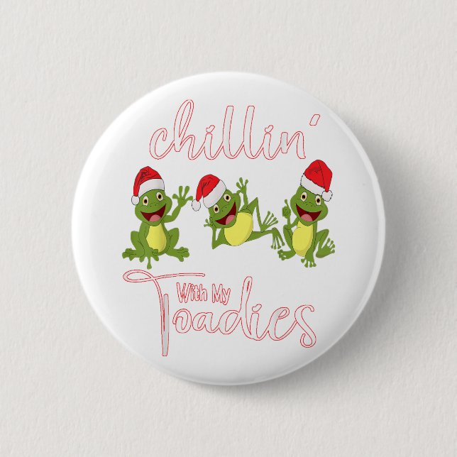 Elf Toad Frog Pun Toadally Redo till jul Knapp (Framsida)