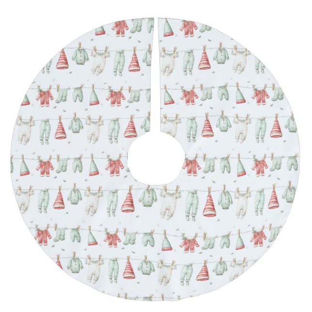 Elf Tvättmönster  Julgransmatta Borstad Polyester (Framsidan)