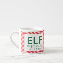 Elf under utbildning röd, grönt och vit jul