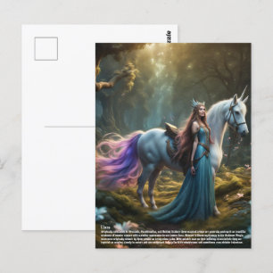 Elf Unicorn Vykort