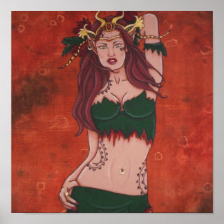 Elf-utskrift för höst poster