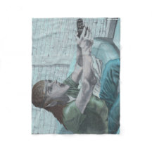 Elf Video Game Player Fantasy Art Fleece Blanket