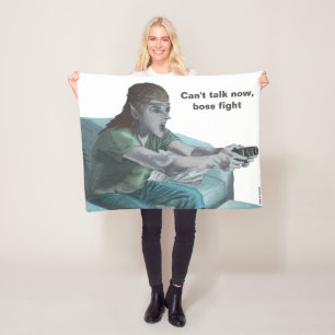 Elf Video Gamer Chef Fight Fantasy Art Blanket Fleecefilt