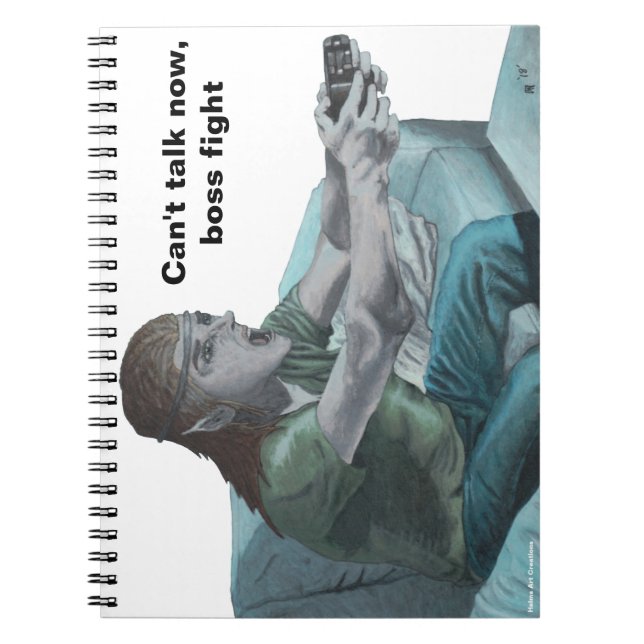 Elf Video Gamer Chef Fight Spiral bärbar dator Anteckningsbok (Framsidan)