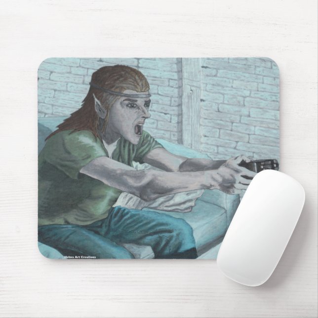 Elf Video Gamer Mousepad Musmatta (Med mus)