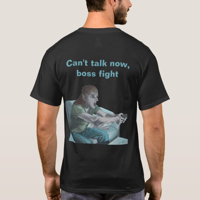 Elf Video Gamer spelar spel Fantasy Art Shirt T Shirt (Baksida)