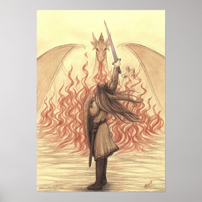 Elf vs Dragon Poster (Framsidan)