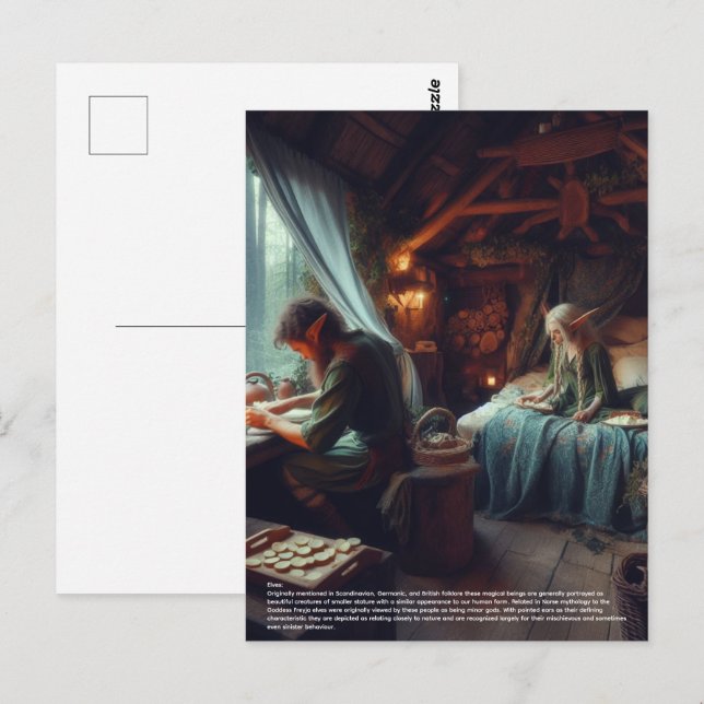 Elf Vykort (Fram/baksida)