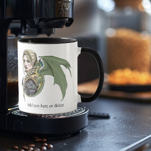 Elf Warrior Dragon Fantasy Mugg