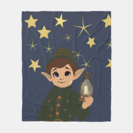 Elf Watcher Starry Night Fleece Blanket