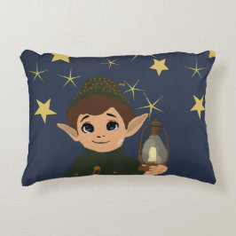 Elf Watcher Starry Night Rectangular Throw Pillow Prydnadskudde
